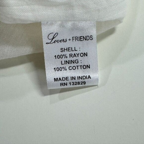 Lovers + Friends Womens White Floral Embroidered Off Shoulder Blouse Top Size L - Picture 8 of 10